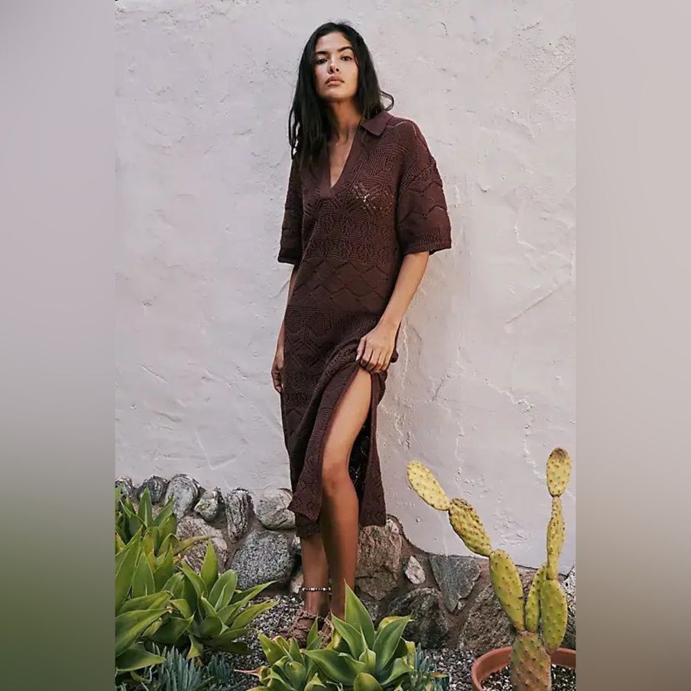 Free People FP BEACH  Islamorada Fauxchet Sweater Maxi
